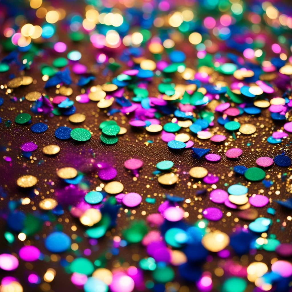 Falling Confetti, Glitter and Sparkles