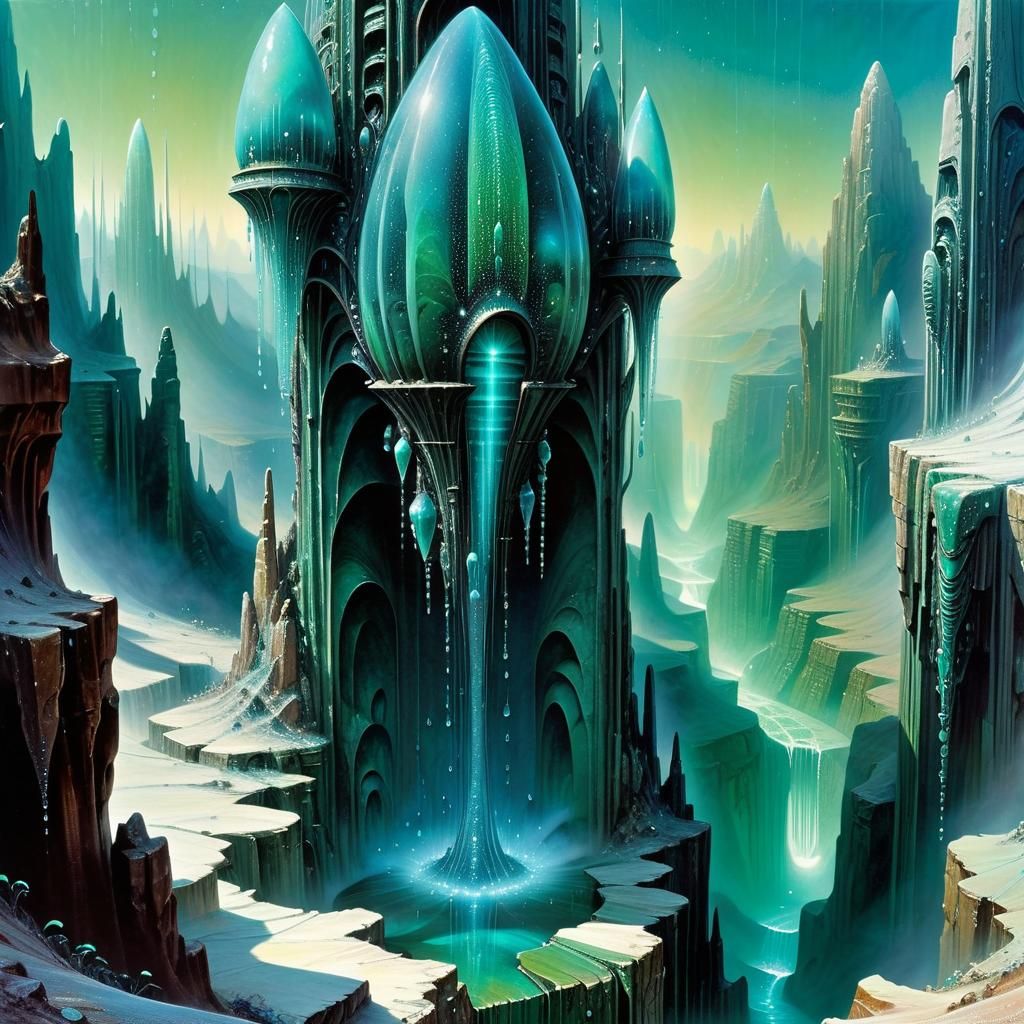 Neo-Andean Arcology Dreamscape in a Maximalist Style