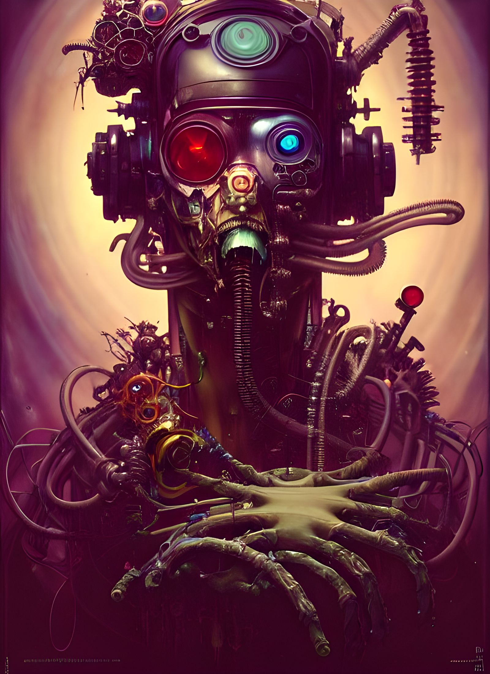 Cyberpunk Rat: Biomechanical, Toxic, and Futuristic