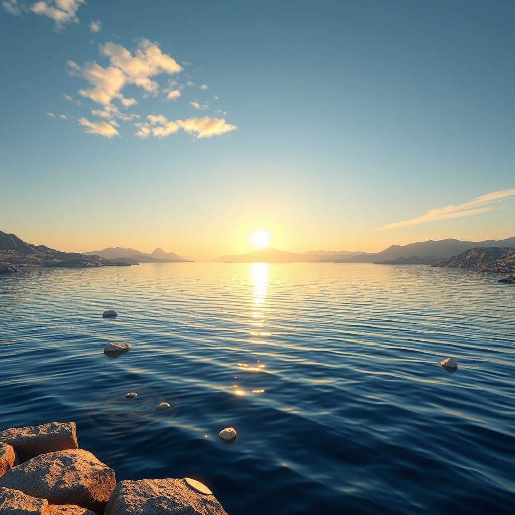 Serenic Landscape of the Sea of Galilee in 3D 4K