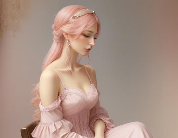 Elegant Fortune Teller Portrait in Watercolor Style