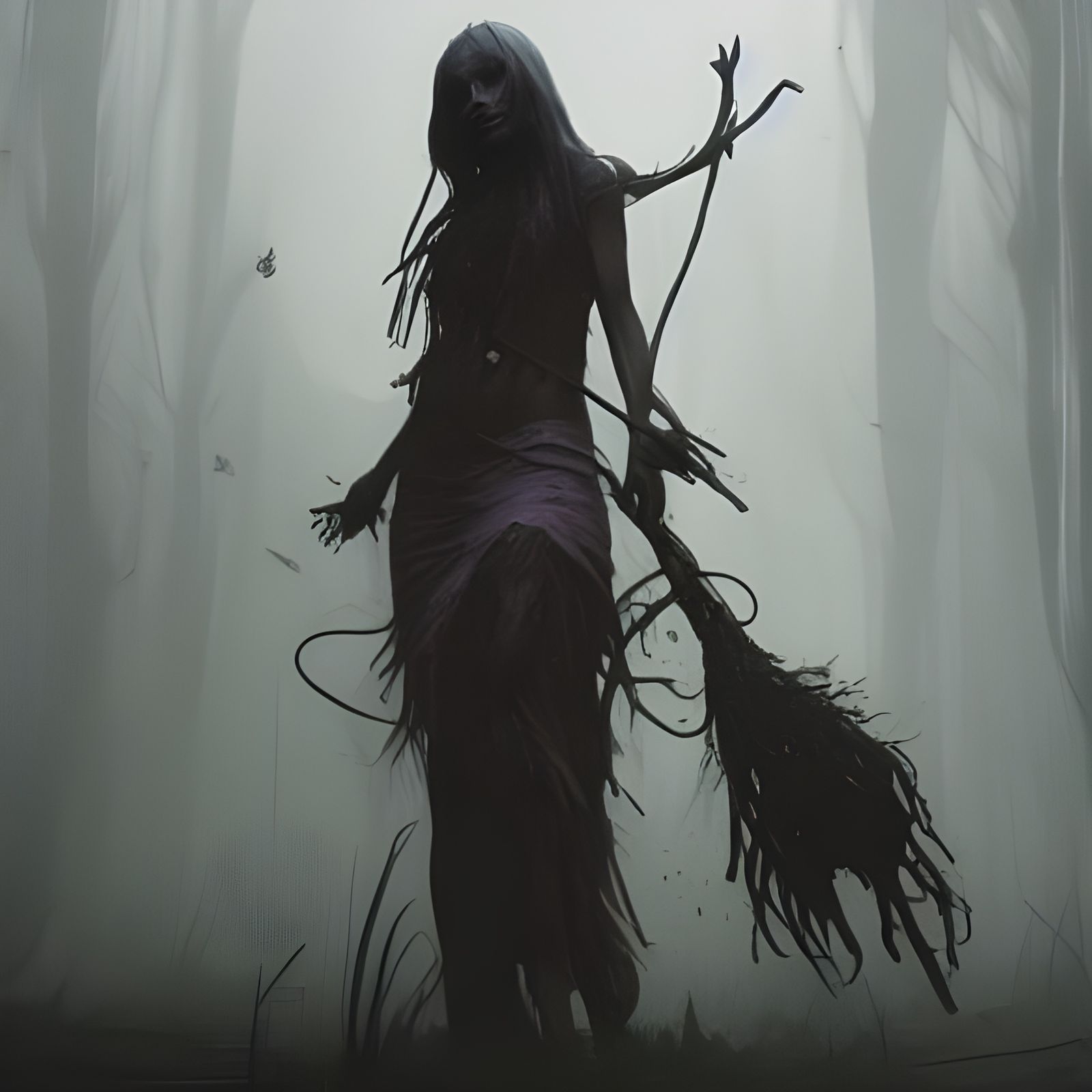 Leprous Witch Doctor in Gothic Setting