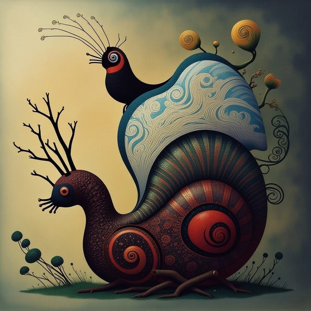 Surreal Landscape of Silver and Gold Hues