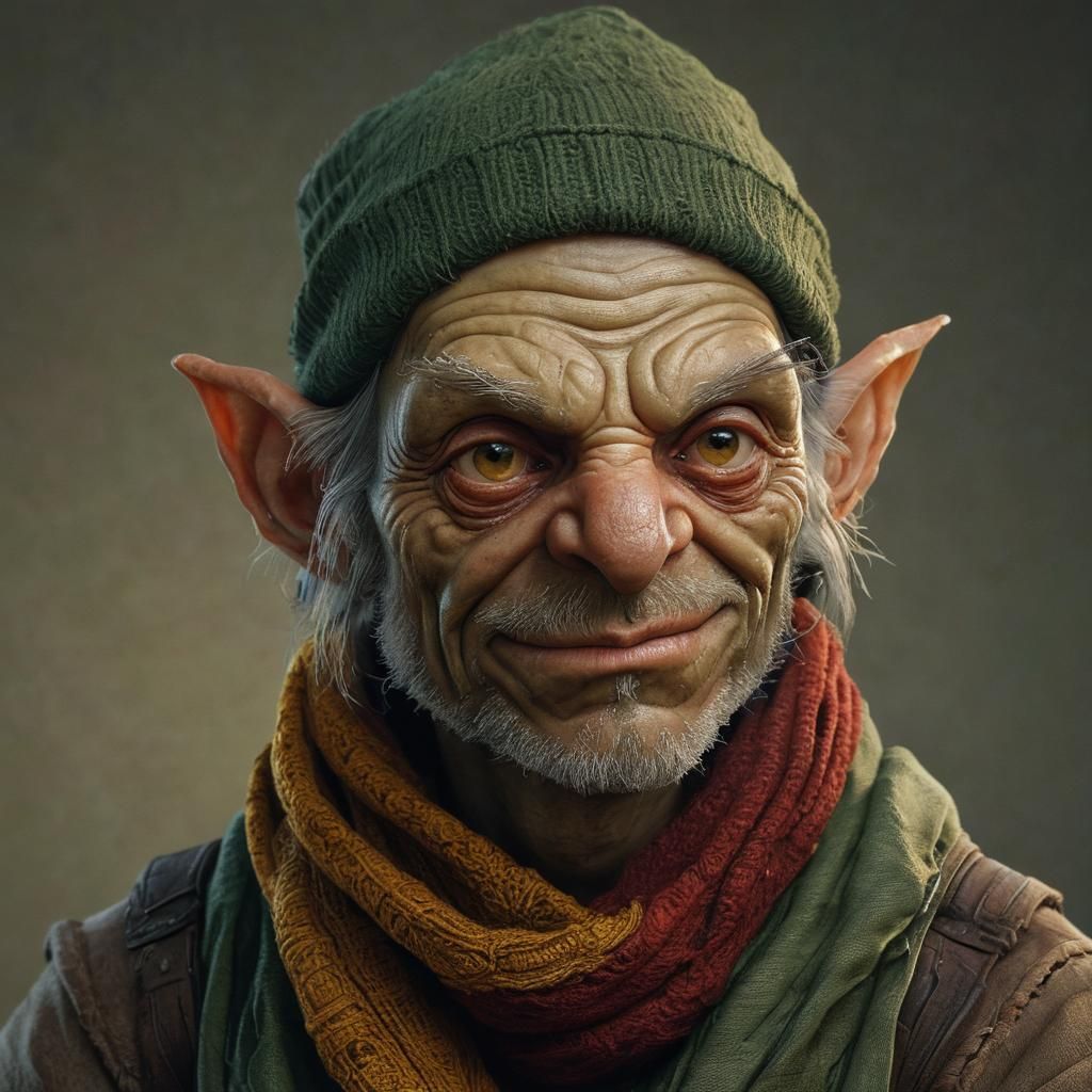 Goblin Thief Portrait in Dark Fantasy Style