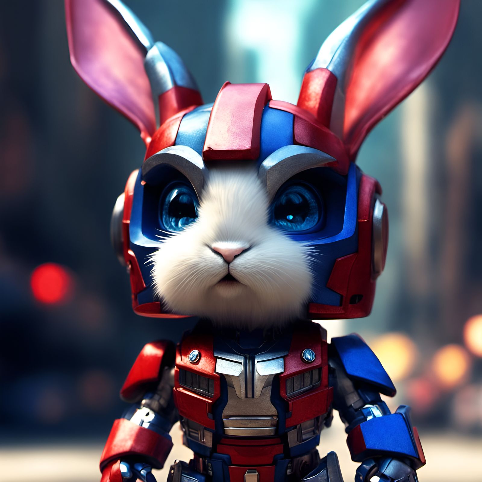 Chibi Bunny as Optimus Prime Portrait