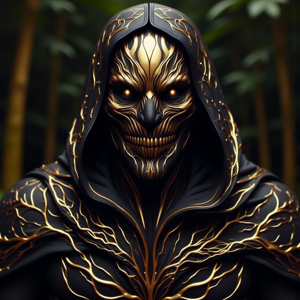 Eerie Drow Male with Glowing Runes