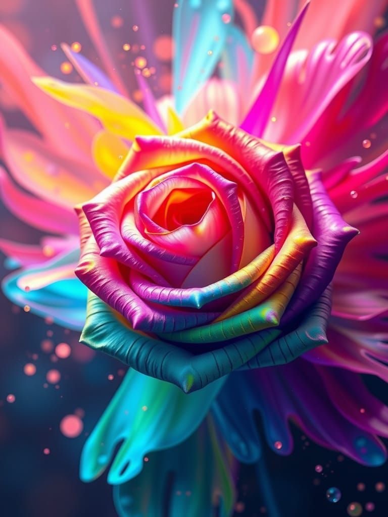 Rainbow Rose