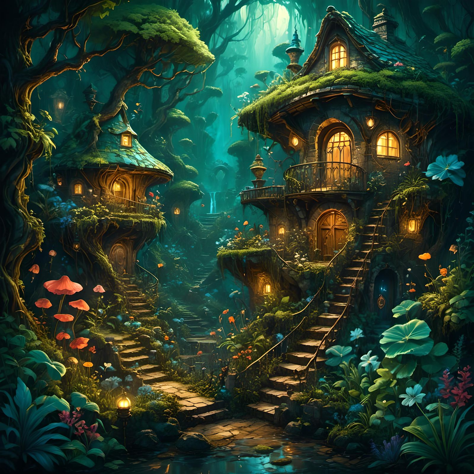Enchanting Fairy Garden Landscape by Dan Mumford