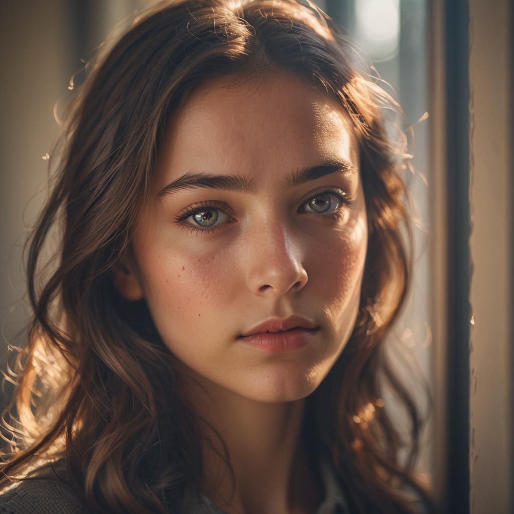 Girl in Window: Contemplative Portrait Photography