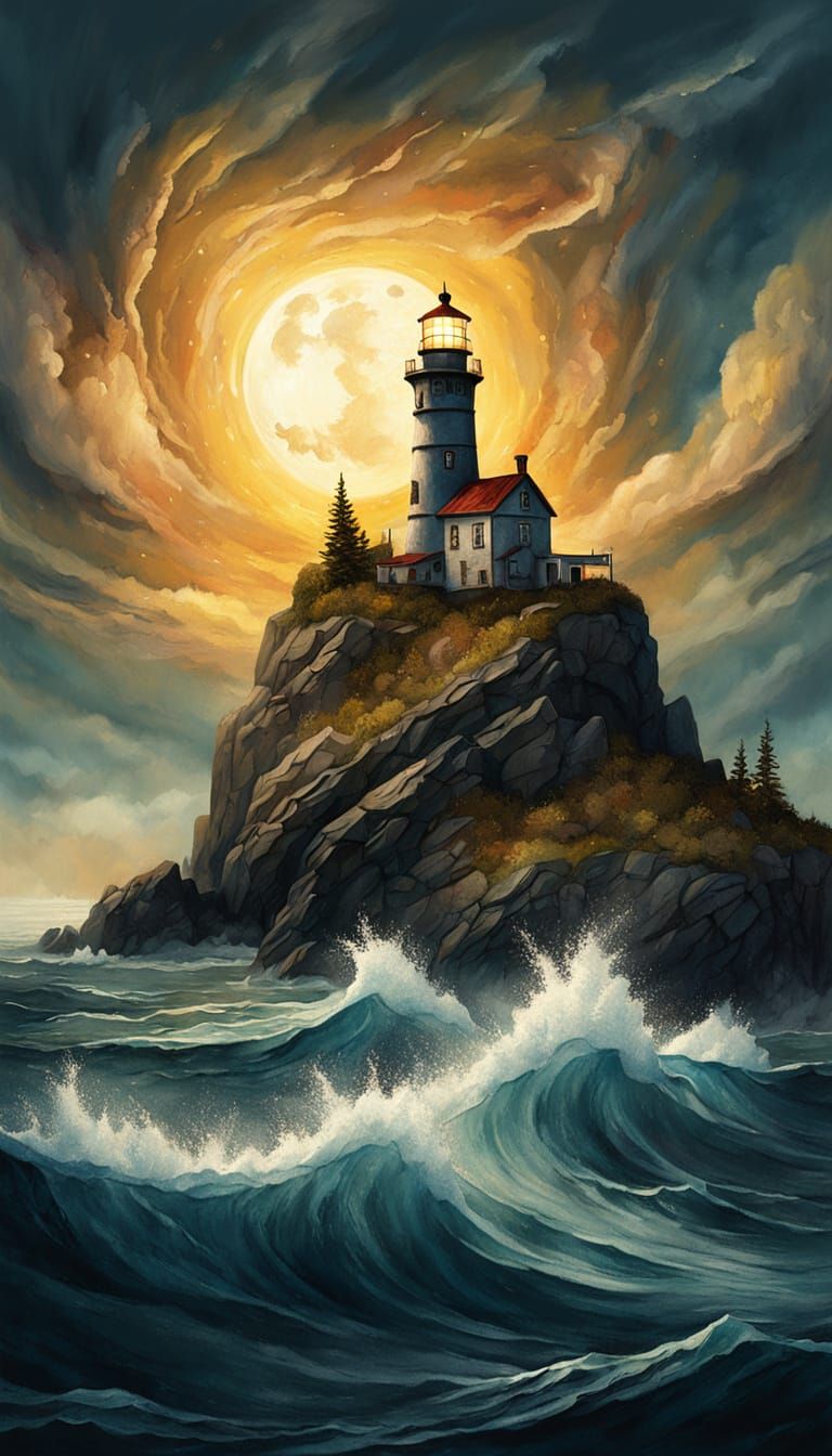 white and red lighthouse