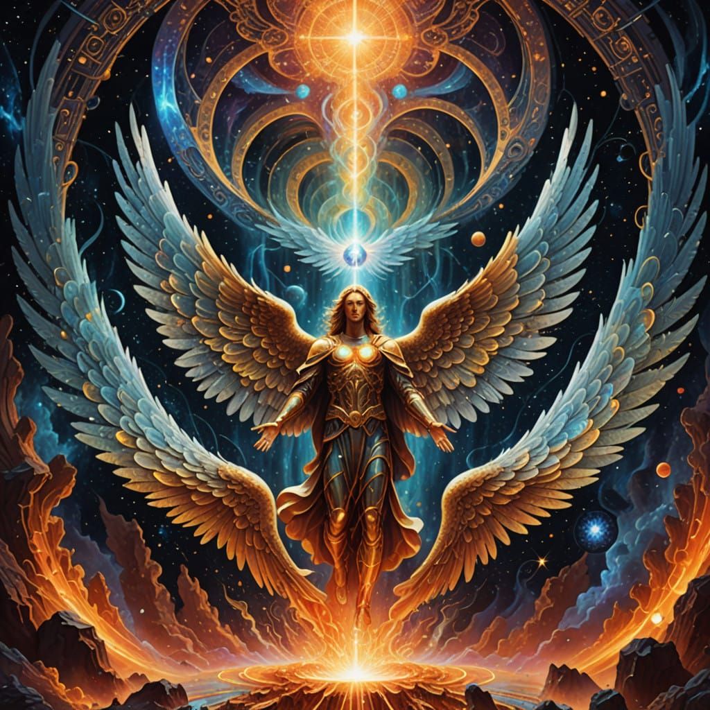 Angels in Cosmic Vortex of Energy