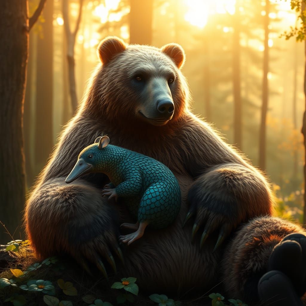 Bear and Platypus in Enchanted Forest