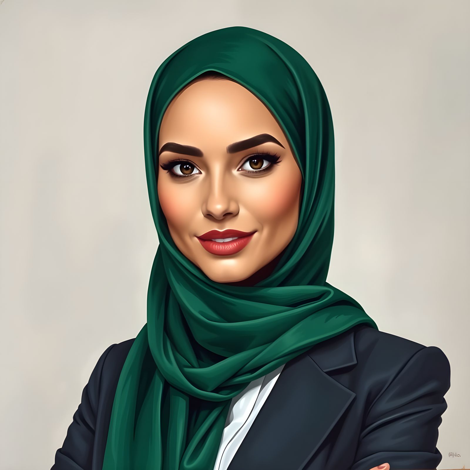 Confident Hijabi Business Woman Portrait