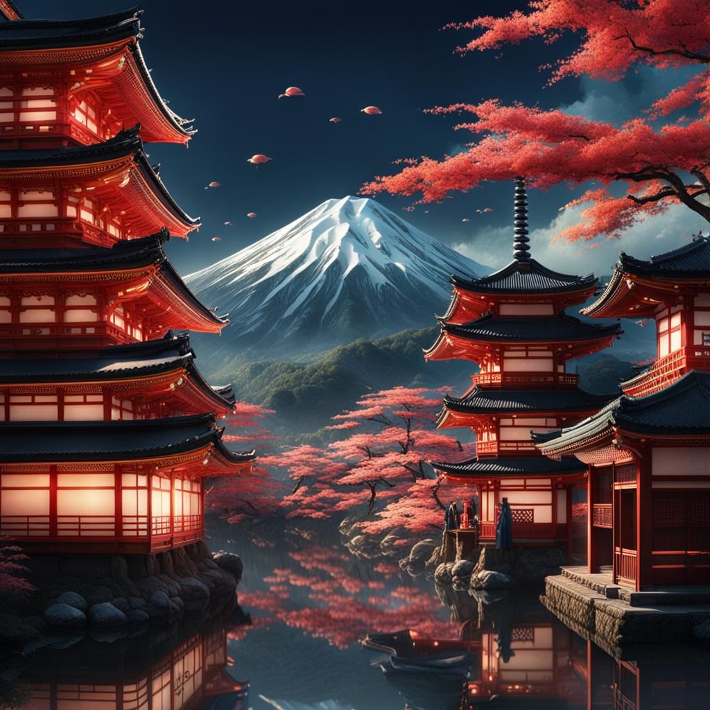 Epic Japanese Culture: Digital Matte Painting