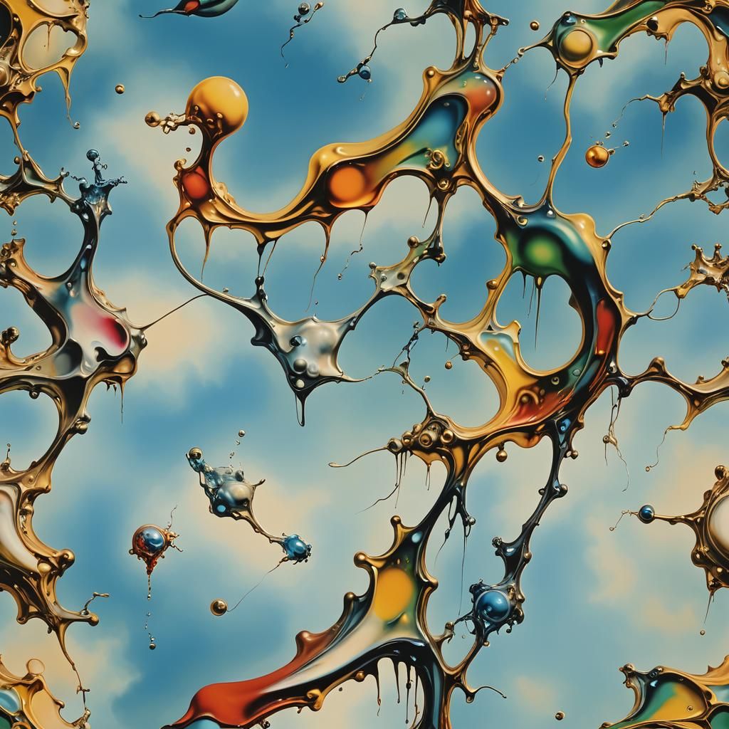 Surreal Blurred Colors in Matte Oil Painting