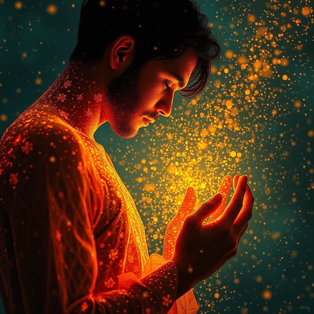 Ethereal Light: A Fusion of Photography and Pointillism