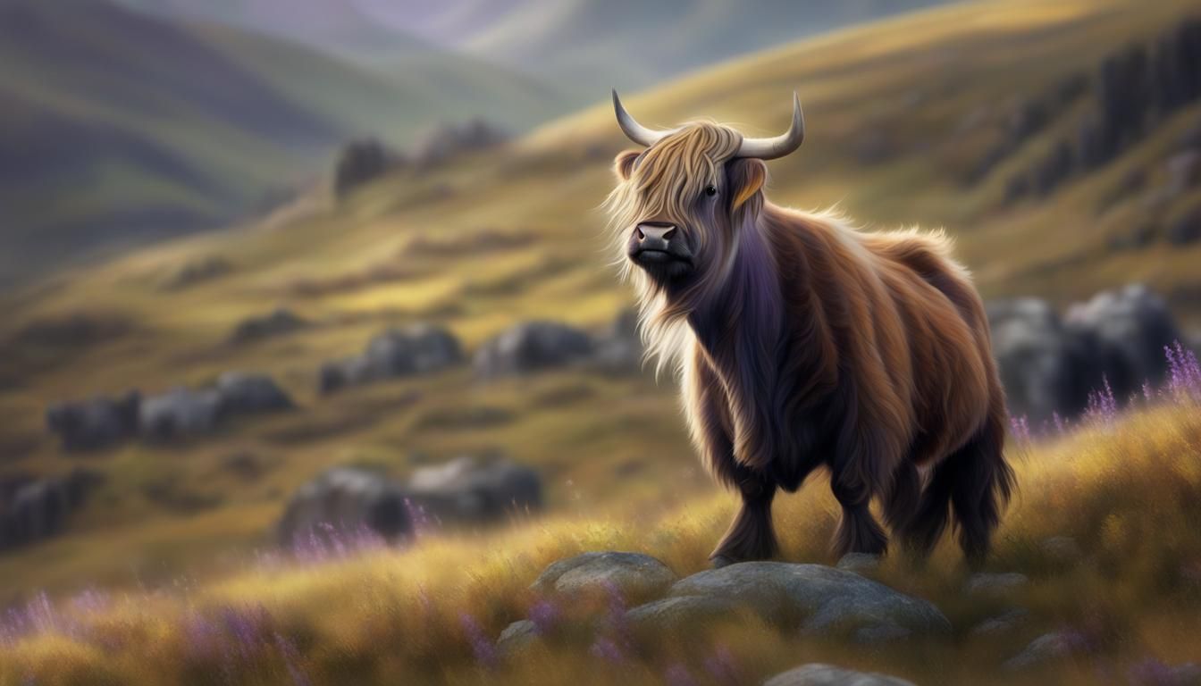 Cute Striped Animal in the Scottish Highlands