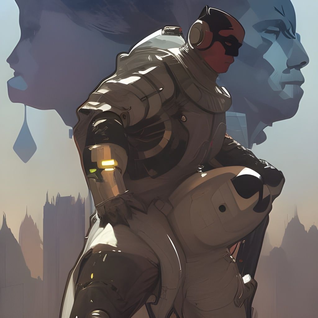 Astronaut Batman Fusion: Sci-Fi Concept Art