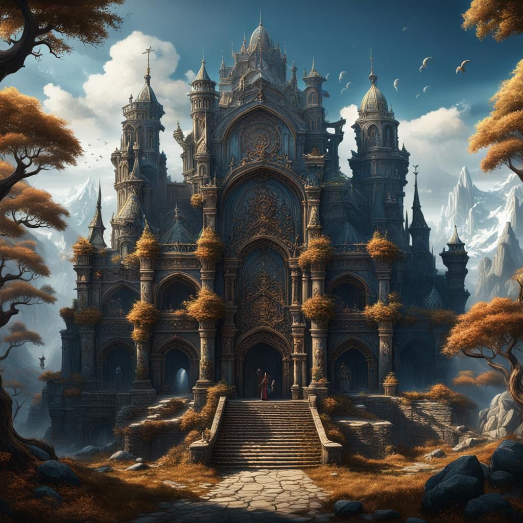 Jesus Among the Faithful: Detailed Matte Painting