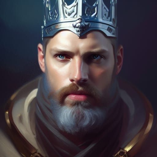 King Arthur Portrait in Artstation Style