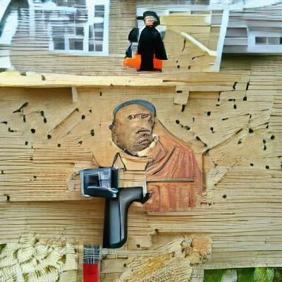 Martin Luther with a Nail Gun