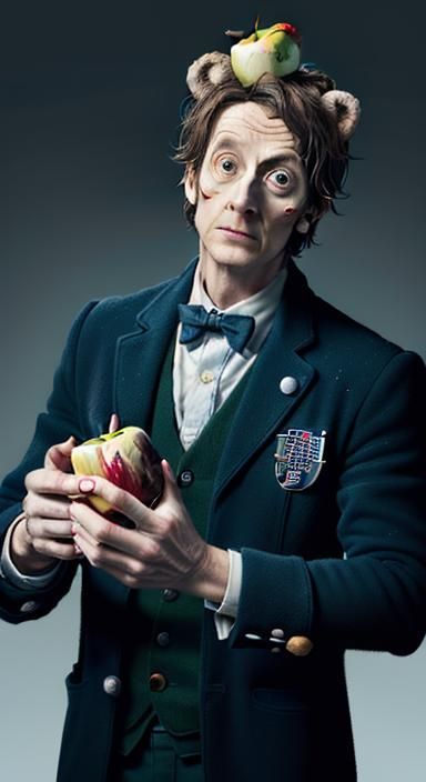 Doctor Why Exploding Apple with Googly Eyes