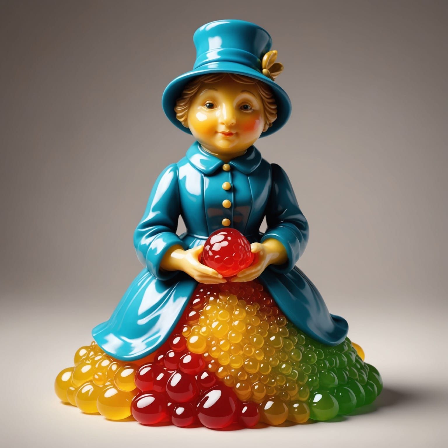 Jelly Woman Sculpture in Beatrix Potter Style
