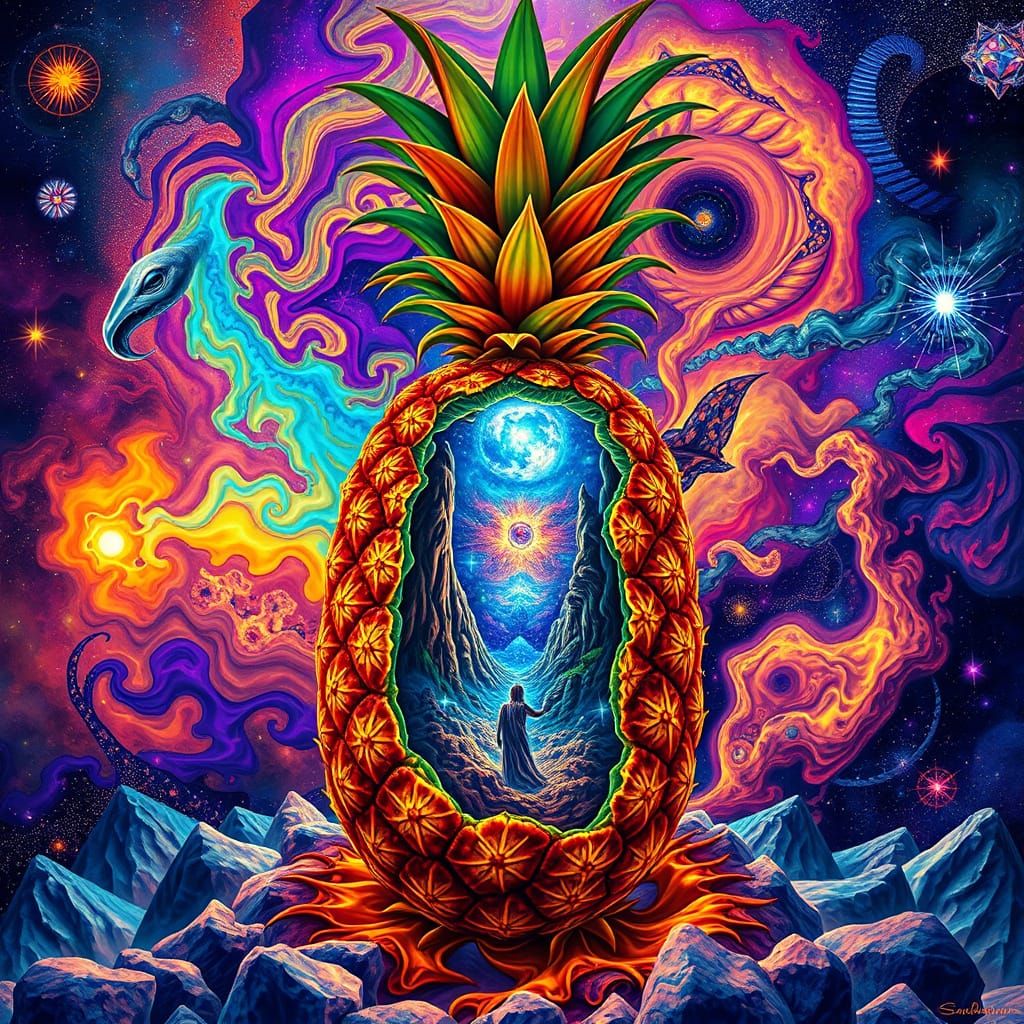 Pineapple: Interdimensional Portal in Visionary Art
