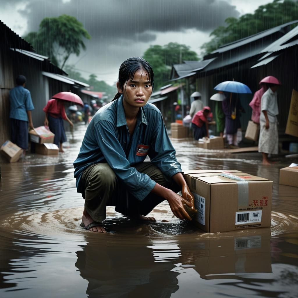 Emotional Flood Relief in Thailand: Digital Art