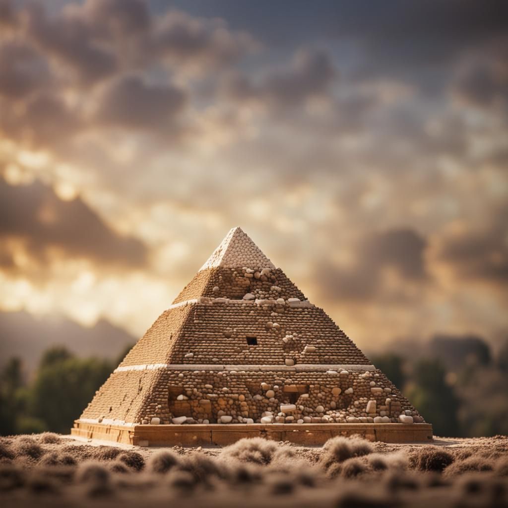 Pyramid in Sharp Focus with Natural Lighting
