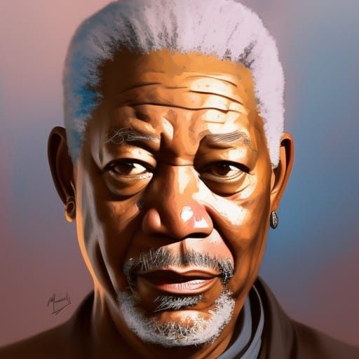 Hyperrealistic Portrait of Morgan Freeman