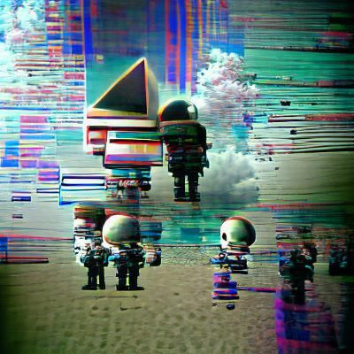 Surreal Glitch Dream: Digital Artifacts