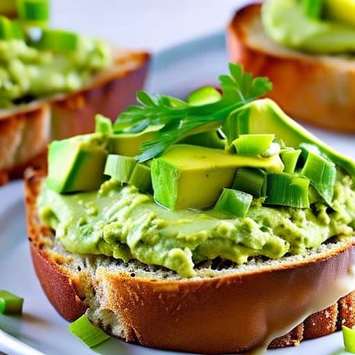 Toast with Whipped Avocado and Cheese Crumbles