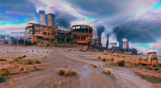 Post-Apocalyptic Landscape in Ash and Dust