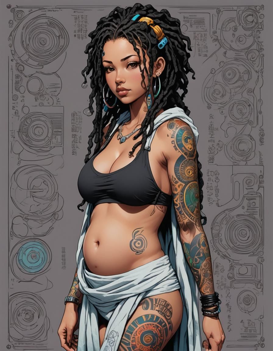 Portrait of an gorgeous young pregnant woman