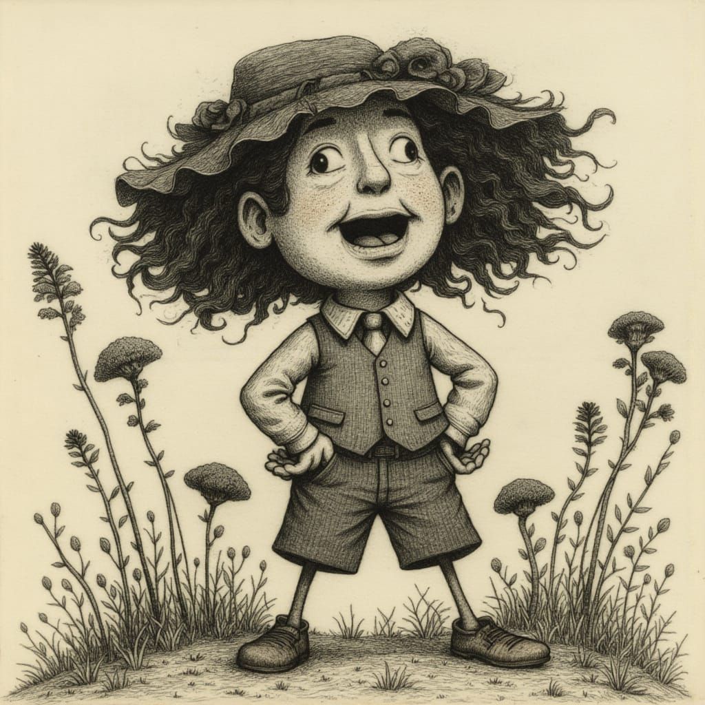 Abstract Portrait of a Quirky Character