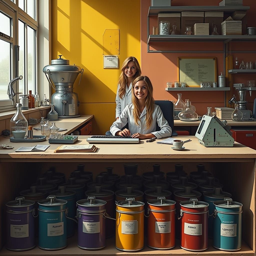 Scientist in a Futuristic Laboratory Setting
