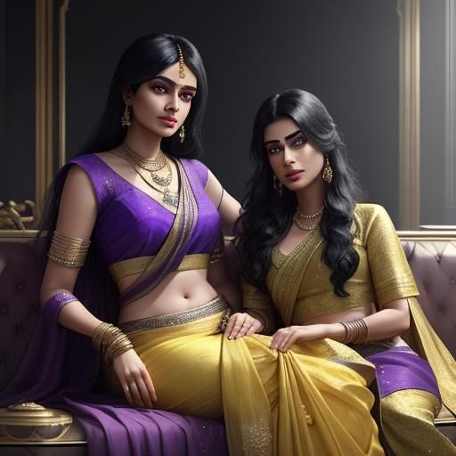 Indian Women in Sarees, Ultra Realistic Vision