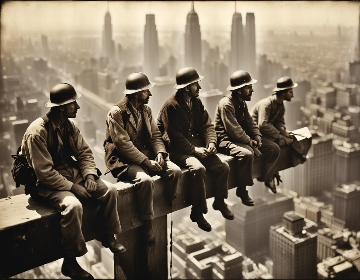 Lunch Atop Skyscraper: Rackham and Colbert Style