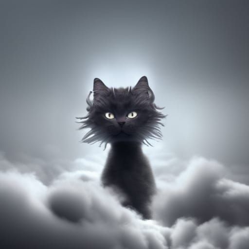 Mysterious black cat