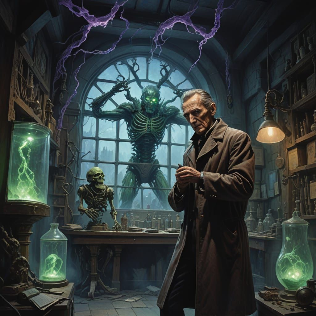 Eccentric Scientist Unveils Twisted Masterpiece in Gothic La...