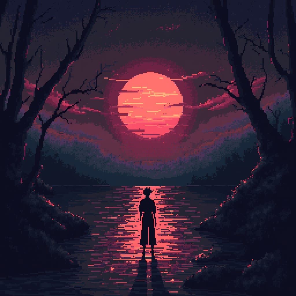 Deep Pixel Art Vortex