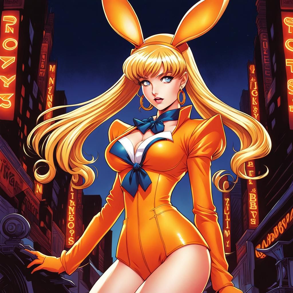 Sailor Venus in Bunny Suit, Comic Book Art