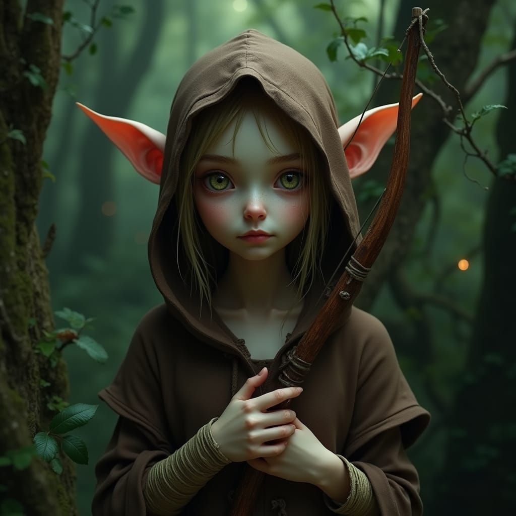 Ethereal Goblin Maiden in Forest Glade