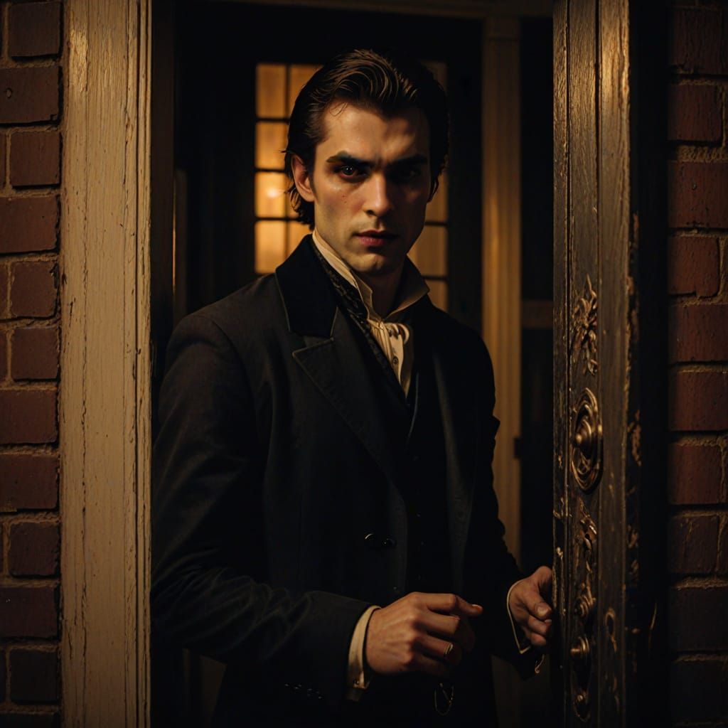 Gothic Vampire Knocks on Door in Louisiana