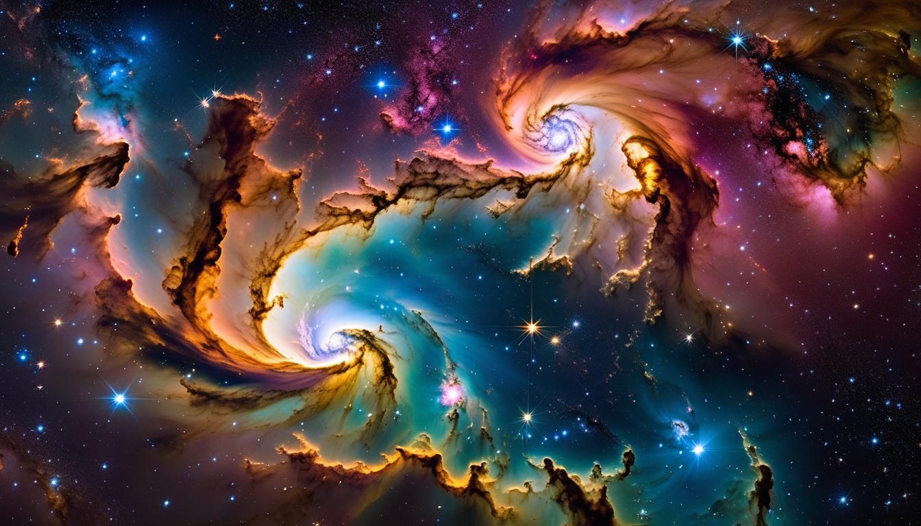 Magellanic Cloud: Palette Knife Galaxy Painting