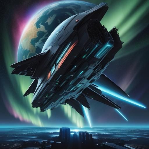 Space Whales Attack Planet in Manga Style