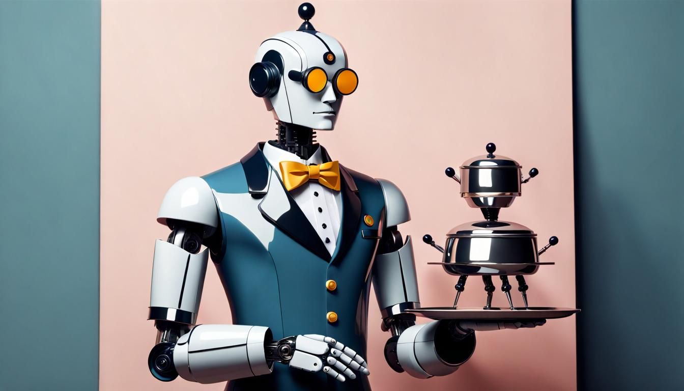 Robot Butler in Romanesque Style