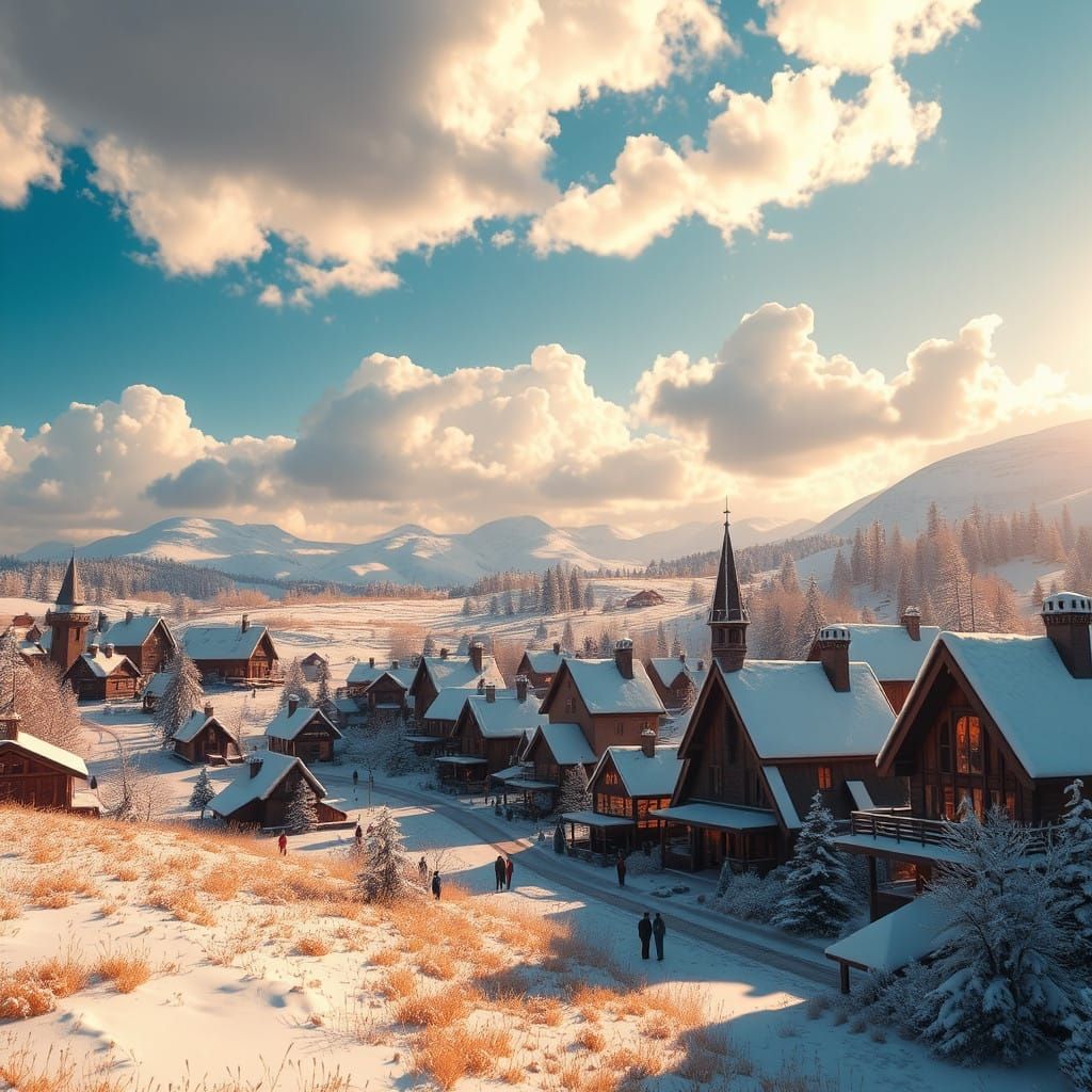 Winter Wonderland Village Under Christmas Magic