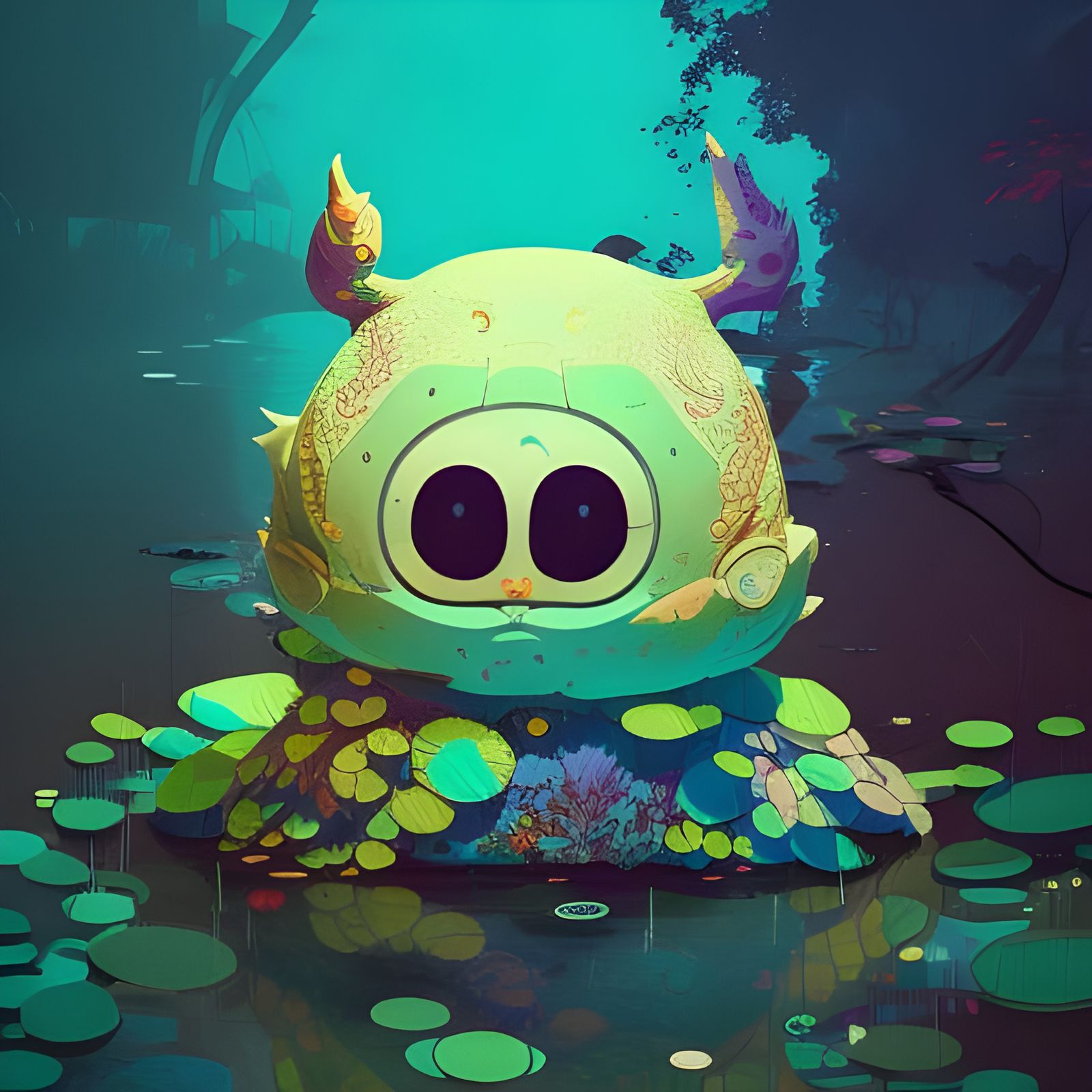 Cute swamp demon